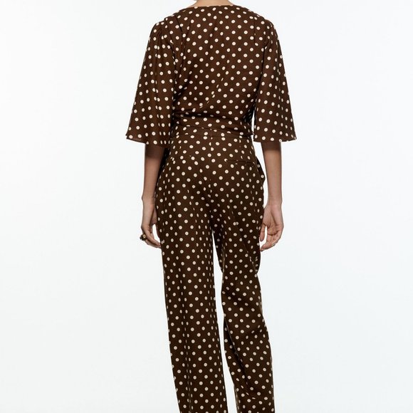 ZARA POLKA DOT PANTS NWT - Picture 4 of 7